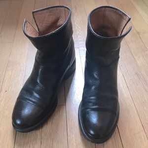 Madewell biker short boot black, US8 fits like 8.5